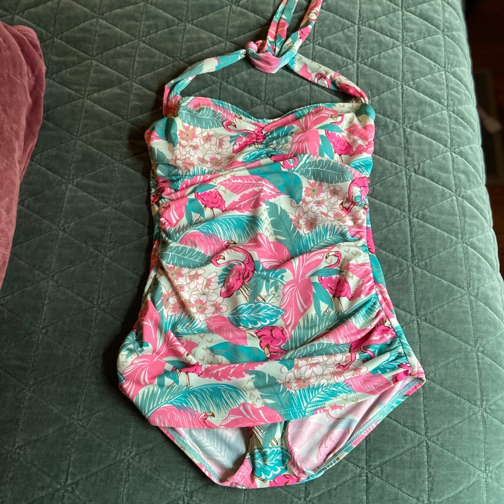 Bettie Page Flamingo swimsuit